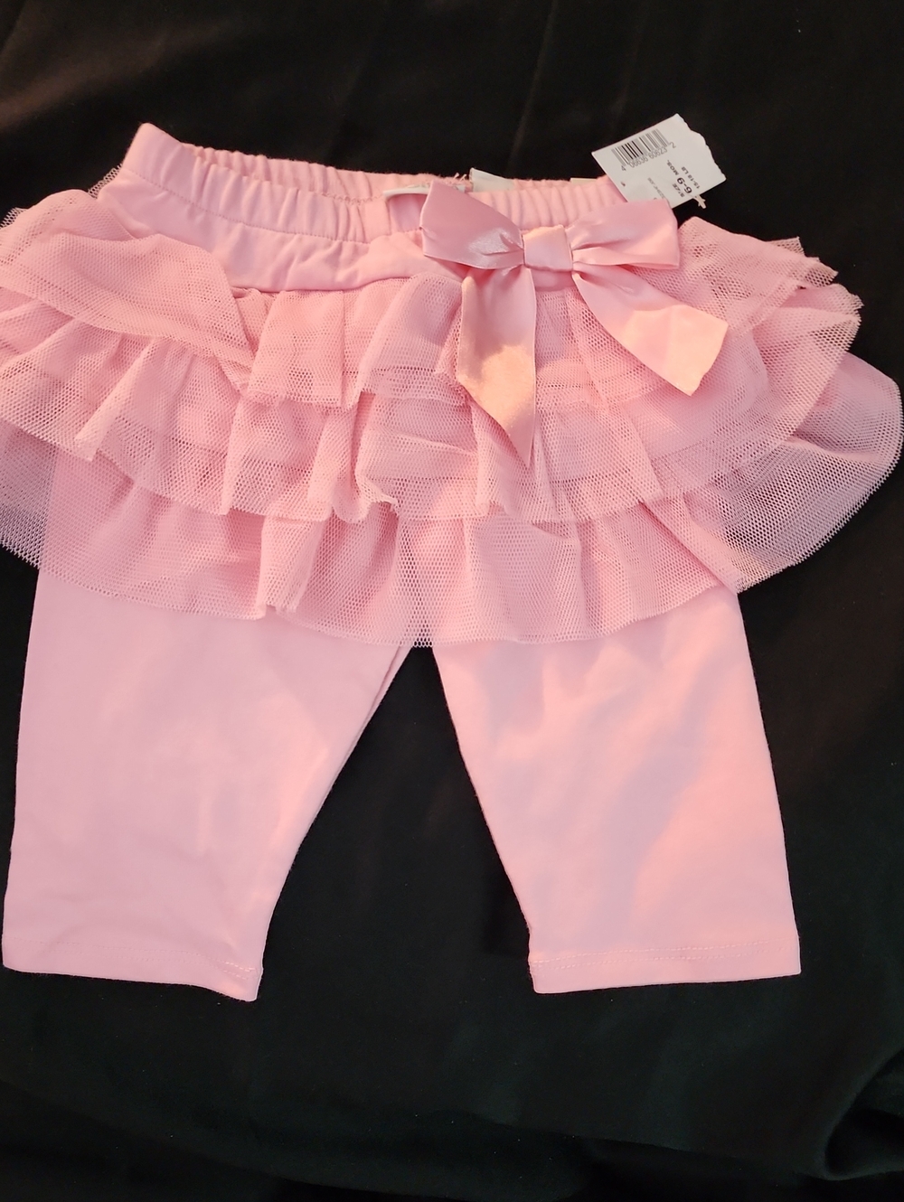 The Children's Place Pink Ruffle Tutu Leggings with Satin Bow